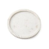 Tiree 30cm Round Tray - White Marble - Laura James 