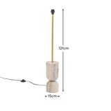 Tiree Taupe Marble Floor Lamp 97cm Base - Laura James