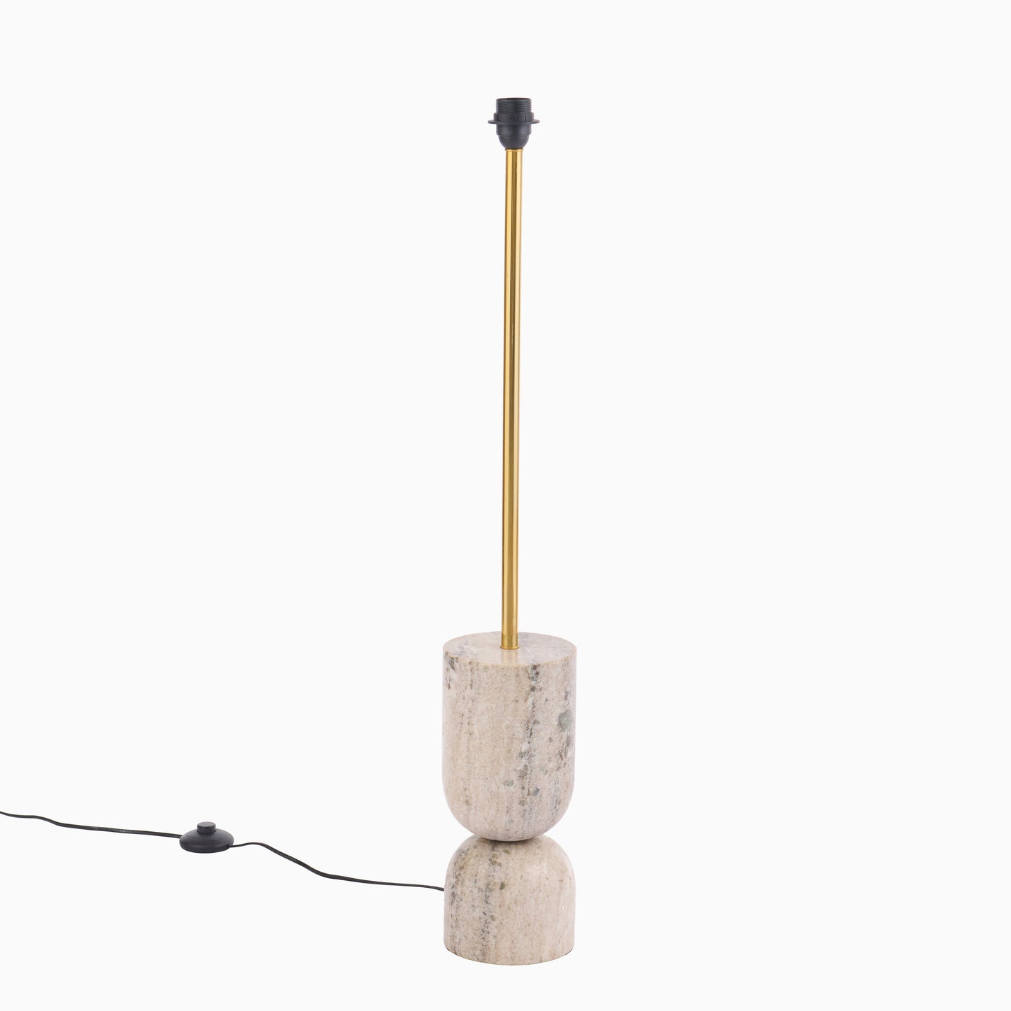 Tiree Taupe Marble Floor Lamp Base - 97cm - Laura James 