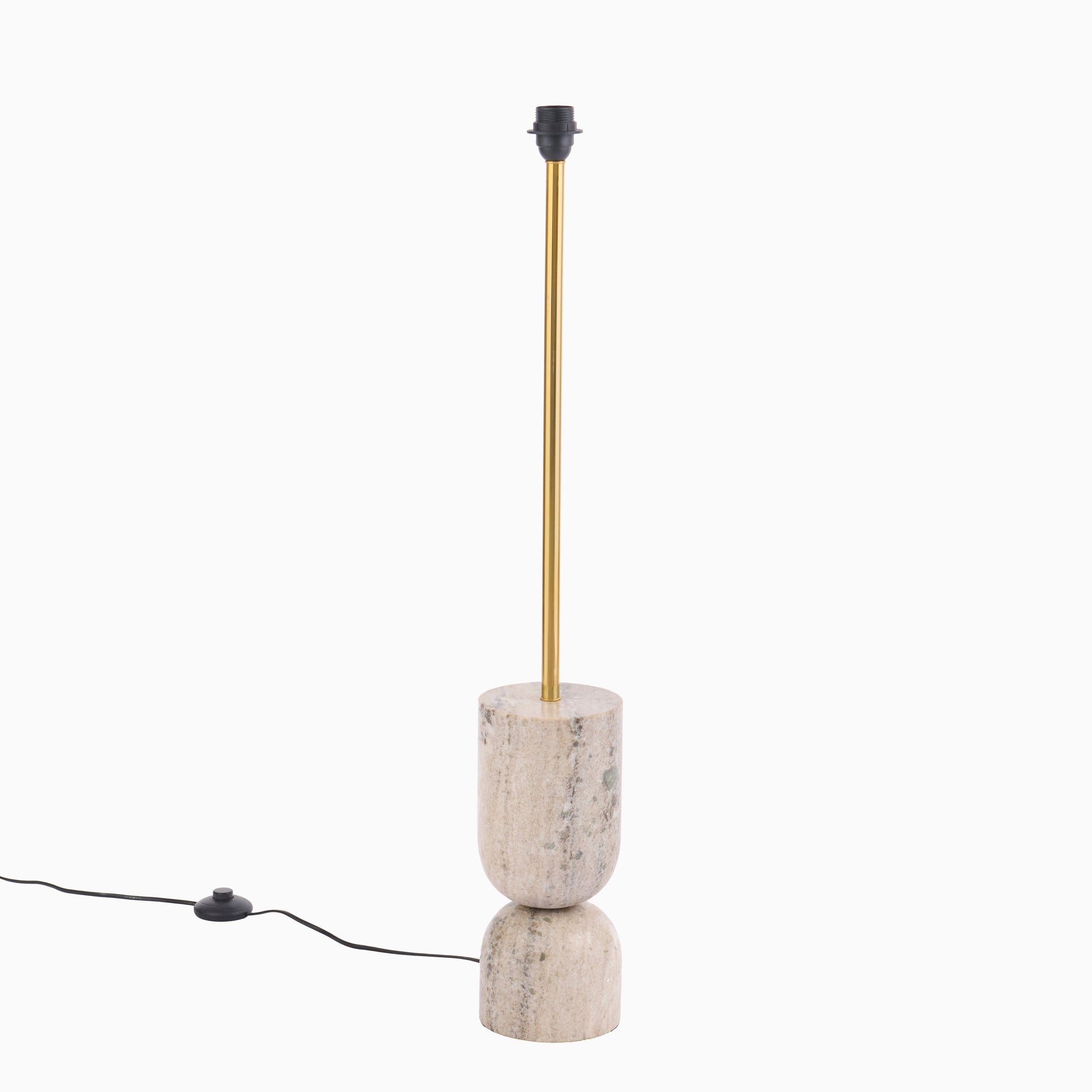 Tiree Taupe Marble Floor Lamp Base - 97cm - Laura James 