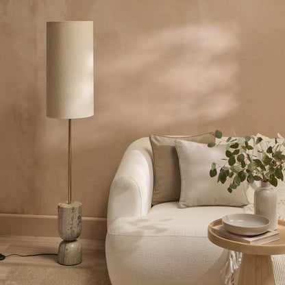 Tiree Taupe Marble Floor Lamp Base - 97cm - Laura James 