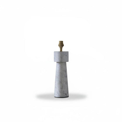 Tiree White Marble Table Lamp Base - 38cm - Laura James 