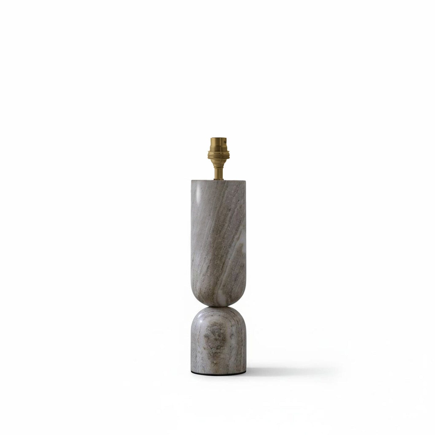 Tiree Taupe Marble Floor Lamp Base - 41cm- Laura James 