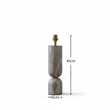 Tiree Taupe Marble Floor Lamp Base - 41cm- Laura James 