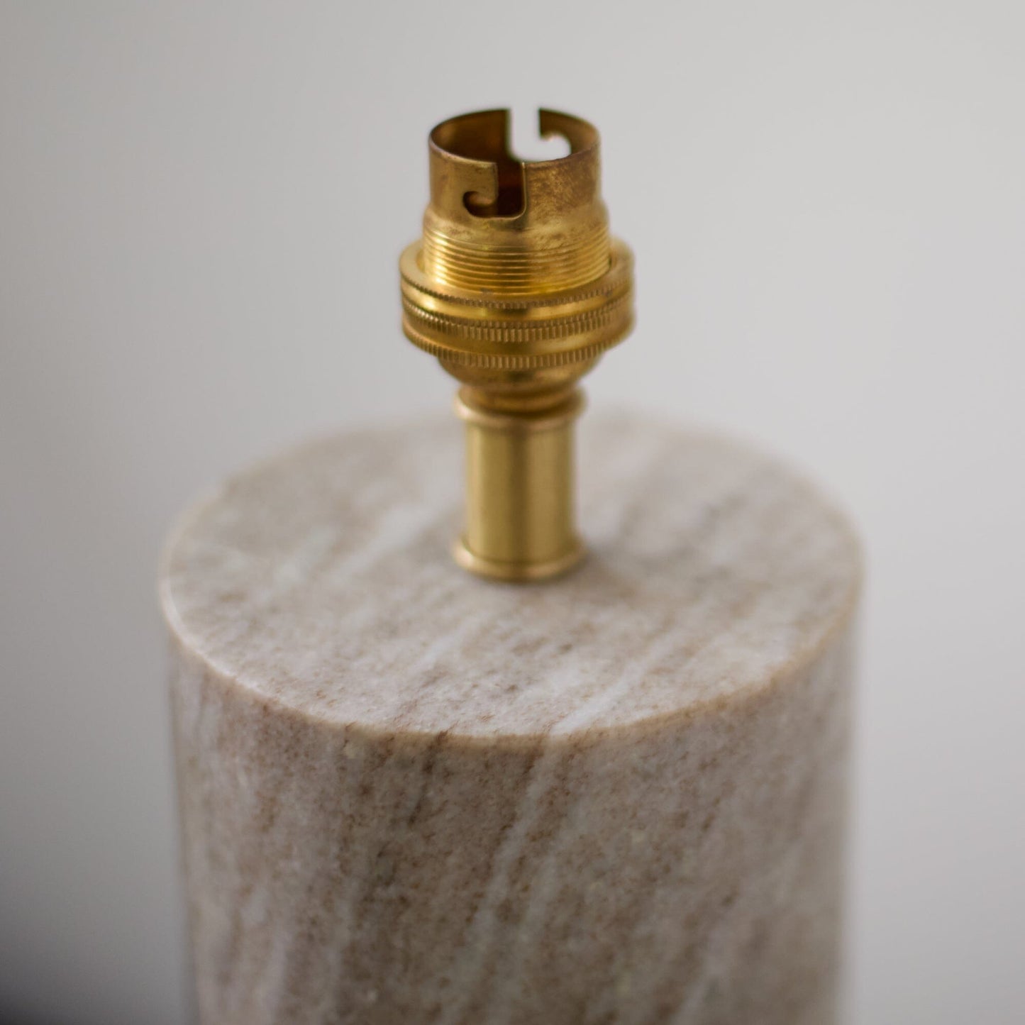 Tiree Taupe Marble Floor Lamp Base - 41cm - Laura James