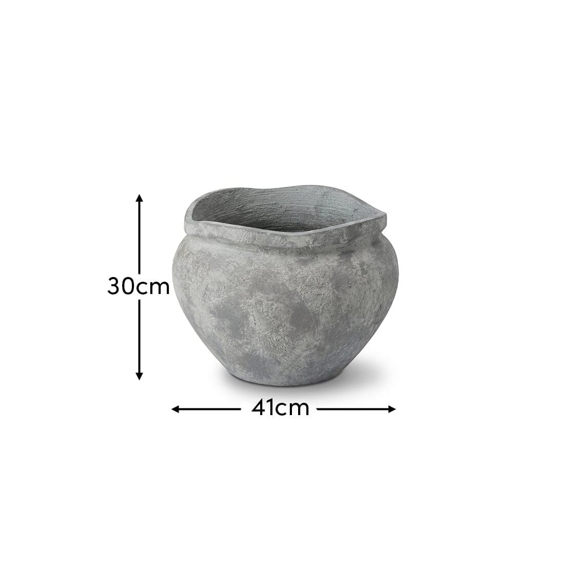 Tomar Fiber Cement 29.5cm Wide Planter - Rustic Grey - Laura James