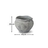 Tomar Fiber Cement 29.5cm Wide Planter - Rustic Grey - Laura James