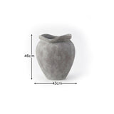 Tomar Fiber Cement 46cm Garden Planter - Rustic Grey
