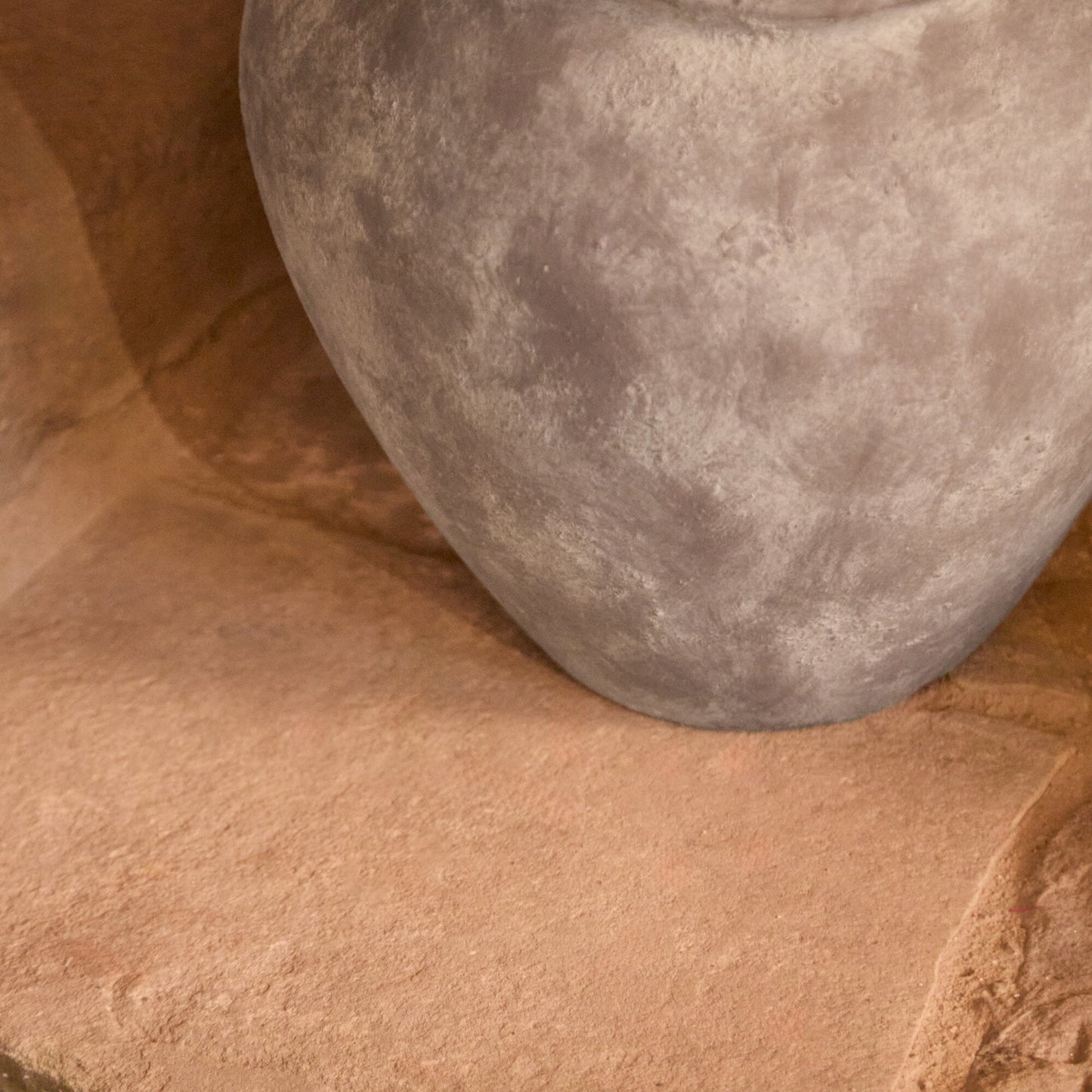 Tomar Fiber Cement 38.5cm Garden Planter - Rustic Grey - Laura James 