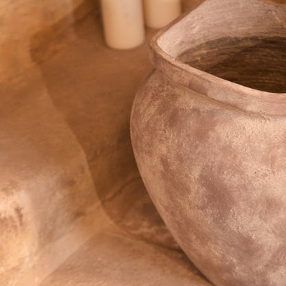 Tomar Fiber Cement 38.5cm Planter - Rustic Grey - Laura James