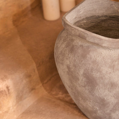 Tomar Fiber Cement 38.5cm Garden Planter - Rustic Grey - Laura James 