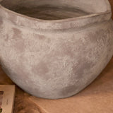 Tomar Fiber Cement 29.5cm Wide Garden Planter - Rustic Grey - Laura James 