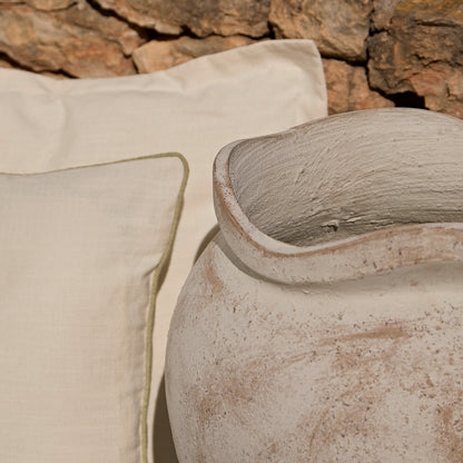 Tomar Fiber Cement 46cm Planter - Rustic White - Laura James