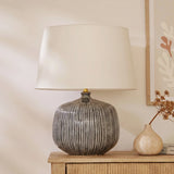 Tongham 31cm Ceramic Lamp Base - Dark Grey - Laura James 