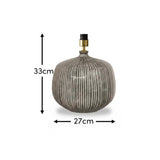 Tongham 31cm Ceramic Lamp Base - Dark Grey - Laura James