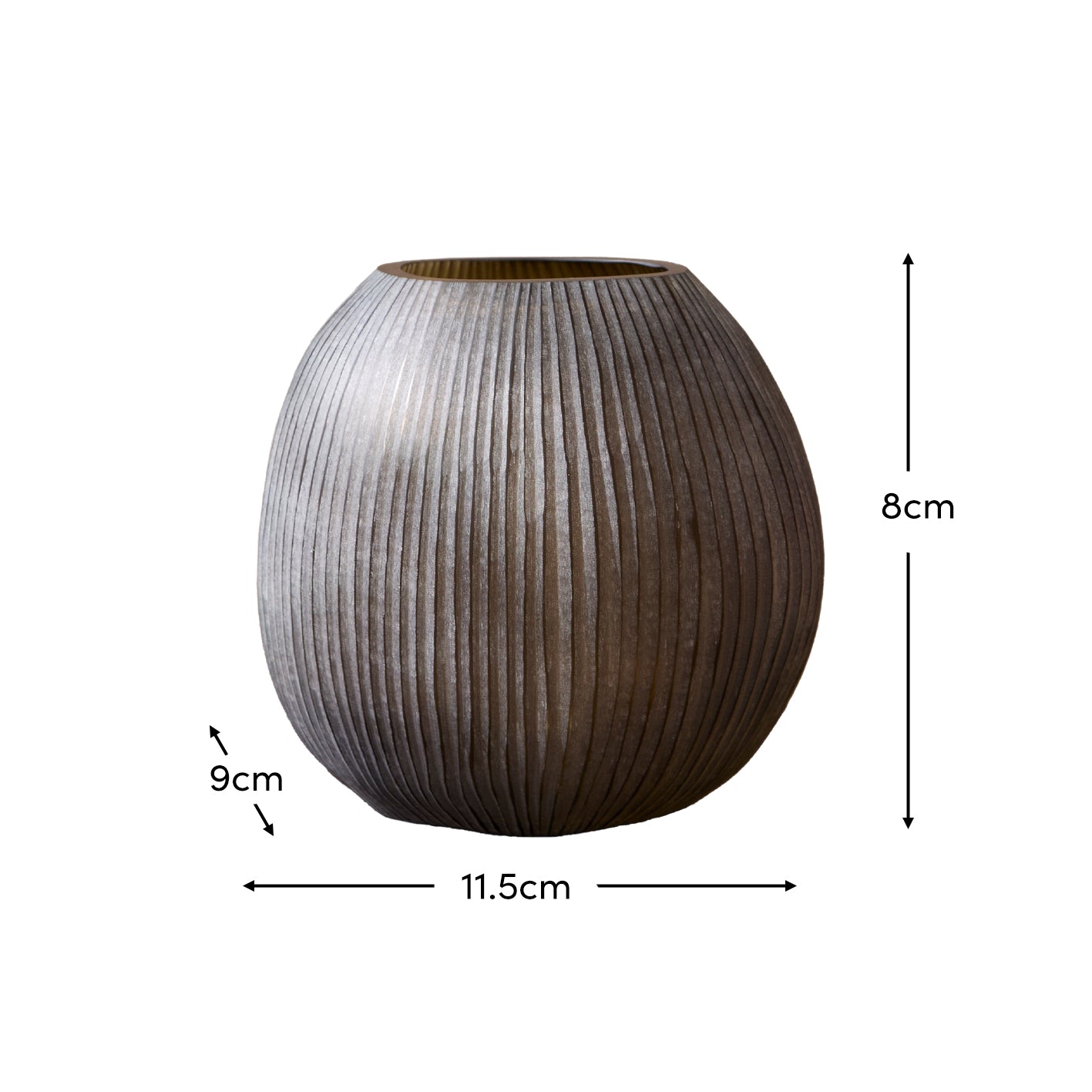 Torcello 13.5cm Glass Vase - Driftwood - Laura James