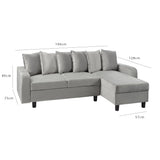Tracy Corner Sofa - Grey Velvet - Laura James
