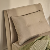 Una Single Sofa Bed -  Soft Beige with Pale Oak Legs - Laura James 