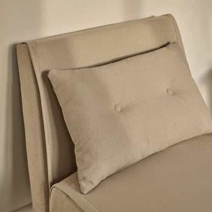 Una Single Sofa Bed -  Soft Beige with Pale Oak Legs - Laura James 