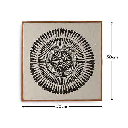 Umari 50x50cm Wall Art - Circle Print on Cotton - III - Laura James 