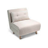 Una Single Teddy Sprung Sofa Bed - Warm White