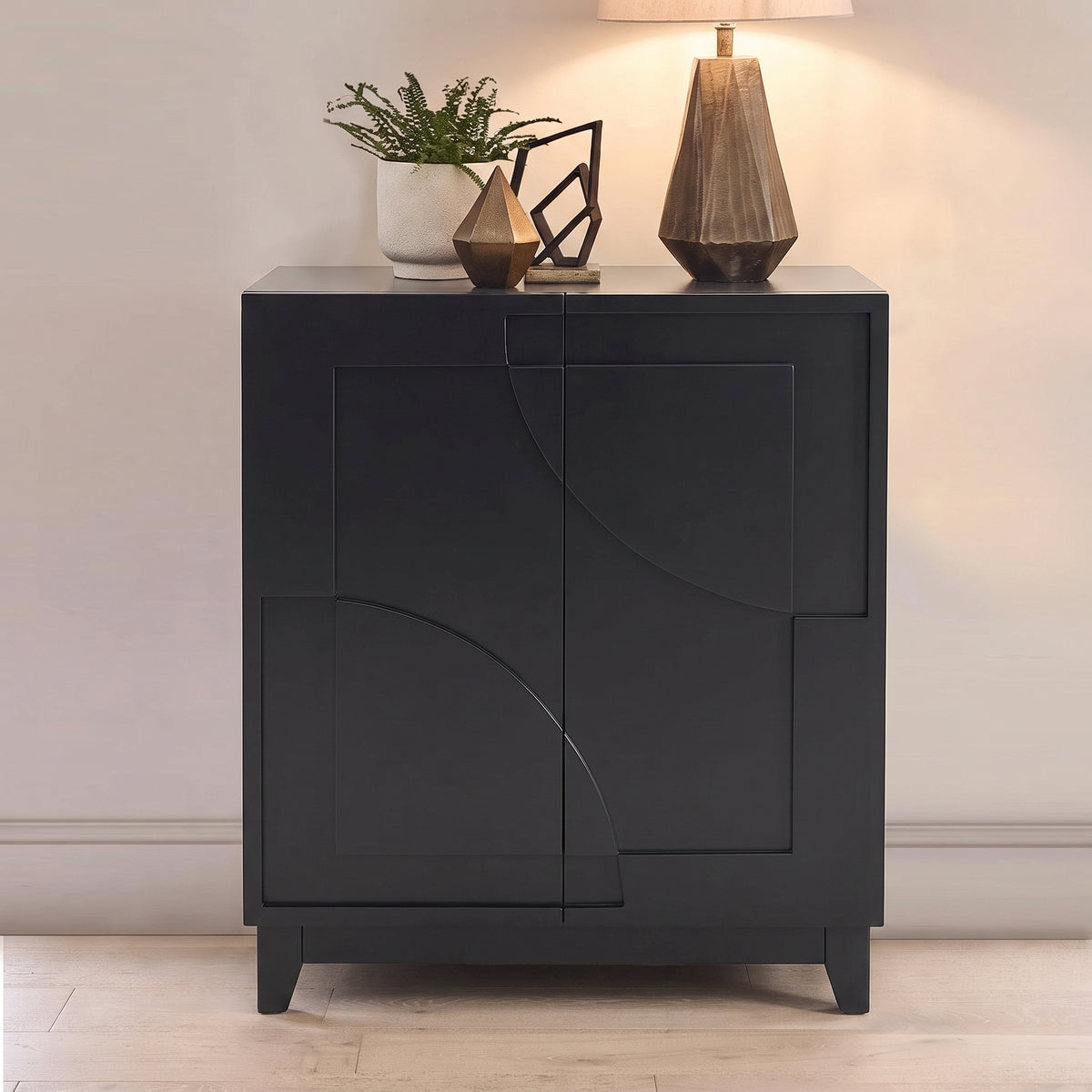 Makani 2 Door Sideboard - Noir Black - Laura James 