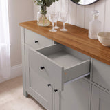 Bampton 3 Door Sideboard - Stone Grey - Laura James 