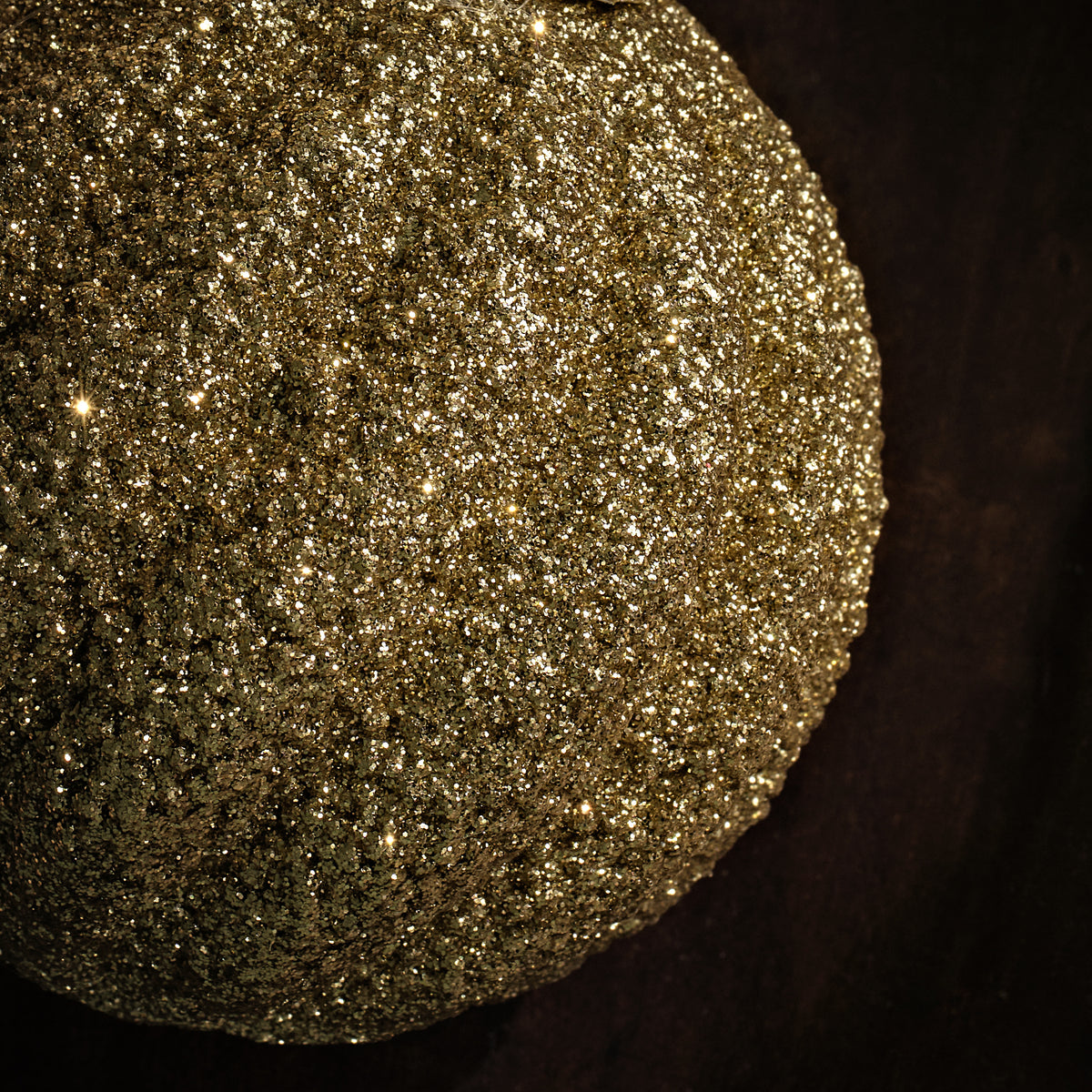 Valen 8cm Shatterproof Fluted Bauble - Gold Glitter