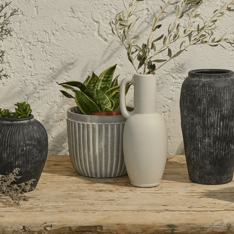 Claremount Grey Cement Plant Pot