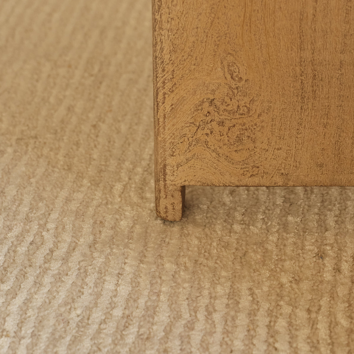 Viola Travertine Effect & Chalked Mango Wood Oval Side Table - Laura James 