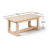 Valdis Mangowood & Travertine Rectangular Coffee Table - Laura James 