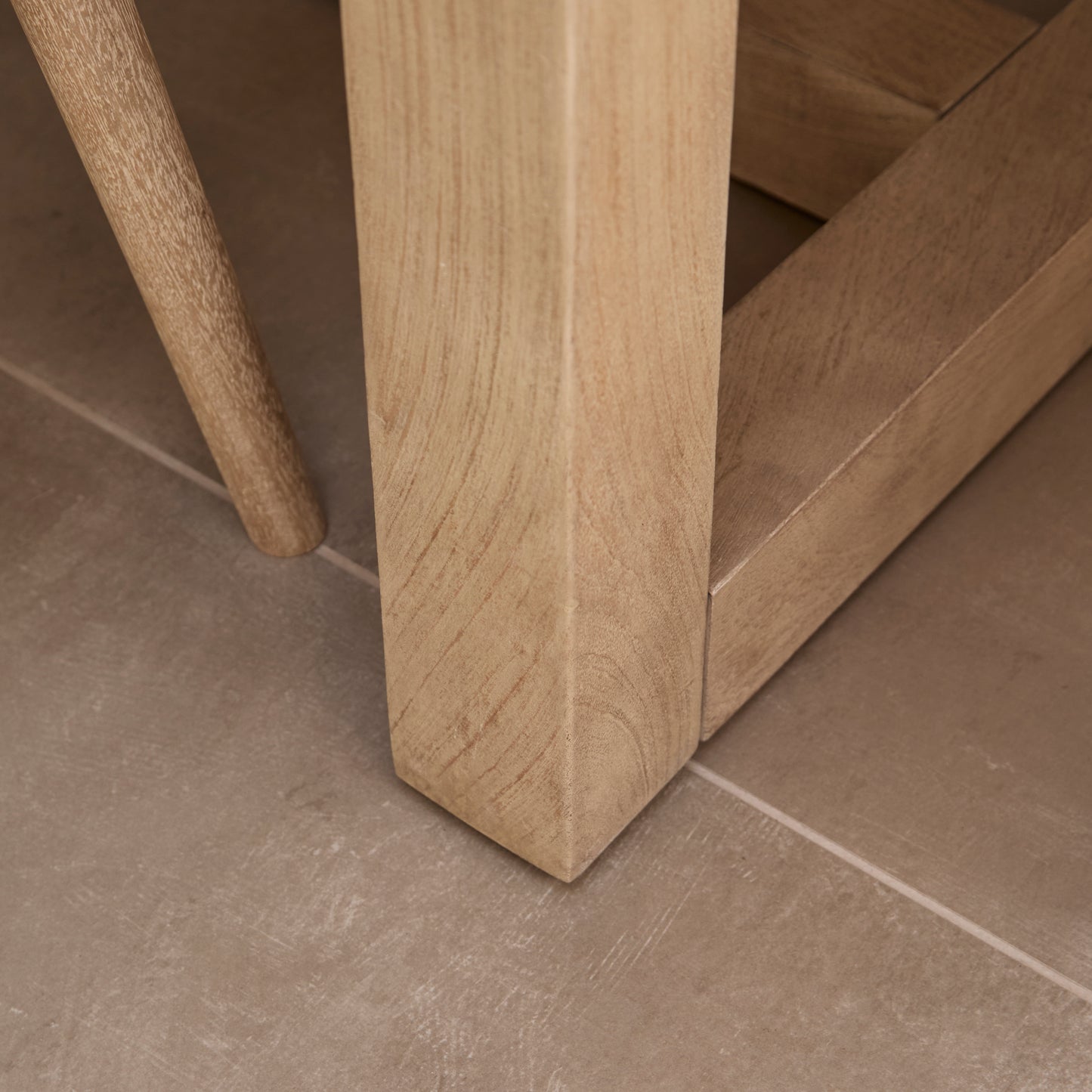 Valdis Mangowood & Travertine Dining Table - Laura James