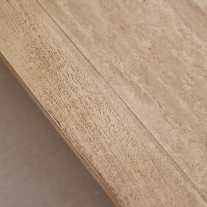 Valdis Mangowood & Travertine Dining Table - Laura James