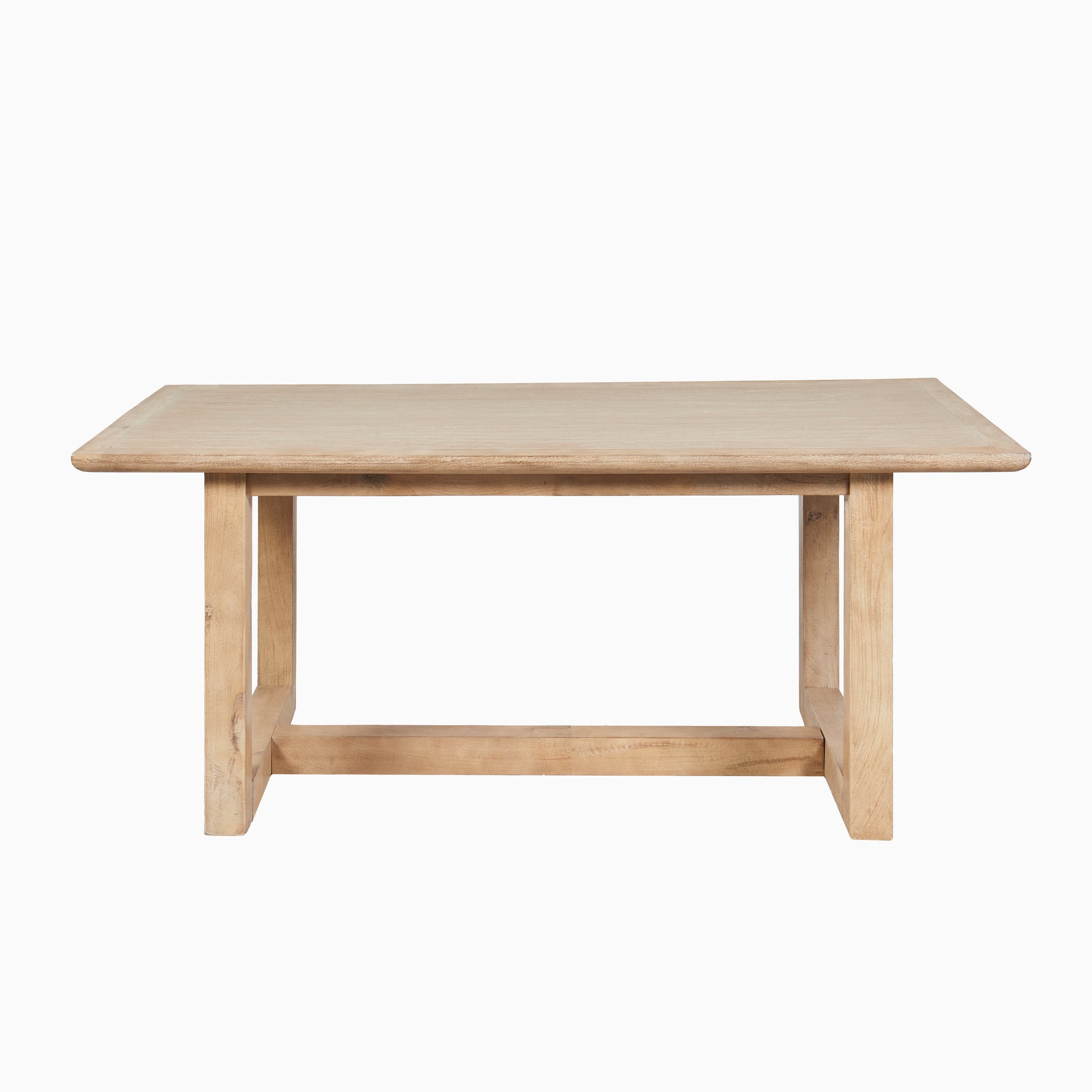Valdis Mangowood & Travertine Rectangular Dining Table - Laura James 