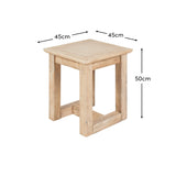 Valdis Mangowood & Travertine Square Side Table - Laura James 