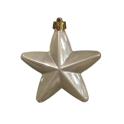 Valen Shatterproof 7.5cm Mixed Hanging Stars - Set of 6 - Pearl Gold - Laura James