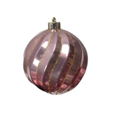 Valen Shatterproof 8cm Mixed Swirl Baubles - Set of 6 - Blush Pink - Laura James 