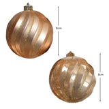 Valen Shatterproof 8cm Mixed Swirl Baubles - Set of 6 - Rose Gold - Laura James