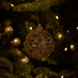 Valen Shatterproof 8cm Mixed Baubles - Set of 16 - Pearl Gold - Laura James