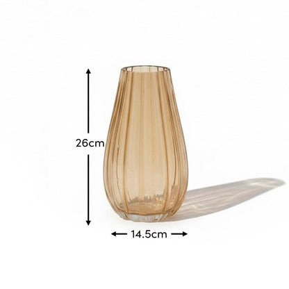 Veneto 26cm Glass Vase - Champagne - Laura James