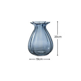 Verona 20cm Glass Vase - Cornflower Blue DIMS - Laura James