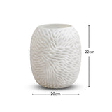 Vetralla 20cm Glass Vase - White - Laura James 