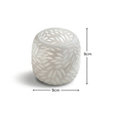 Vetralla 9cm Glass Tea Light Holder - White - Laura James 