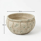 Viana Terracotta 14.5cm Wide Pot - Rustic Green - Laura James