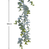 Viken 180cm Frosted Christmas Garland - Green - Laura James