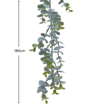 Viken 180cm Frosted Christmas Garland - Green - Laura James