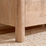 Viola 130cm 6 Drawer Chest of Drawers - Travertine Effect & Chalked Mango Wood - Laura James 