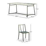 Wilder Rectangular 6 Seater Dining Table Set with Wilder Dining Chairs -Laura James 