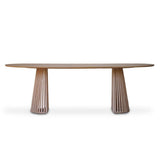 Willow Whitewash Oak Oval Dining Table - Laura James 