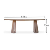 Willow Whitewash Oak Oval Dining Table - Laura James 